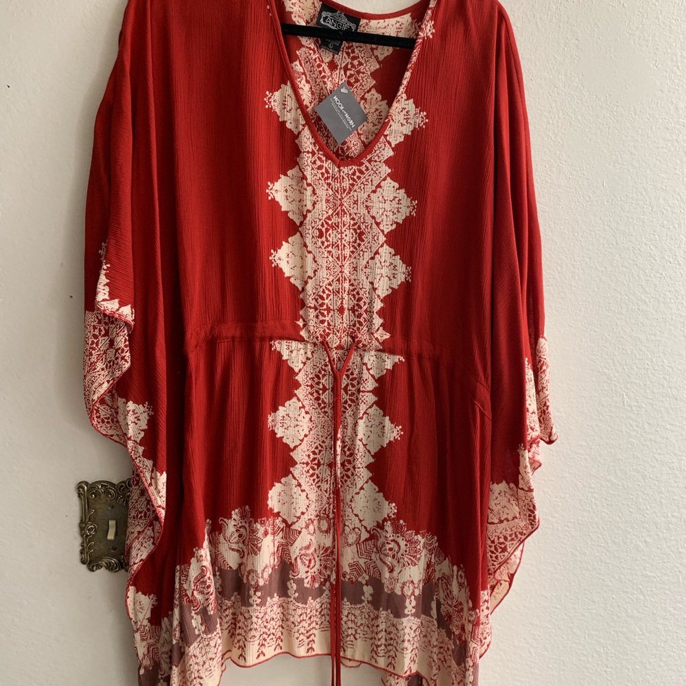 Tunic sleeve midi dress